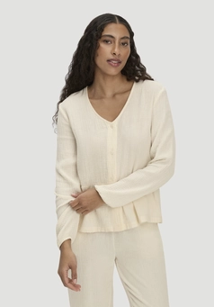 Musselin Pyjamabluse PURE COMFORT aus reiner Bio-Baumwolle