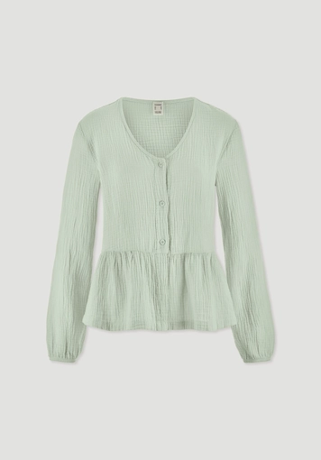 Musselin Pyjamabluse PURE COMFORT aus reiner Bio-Baumwolle