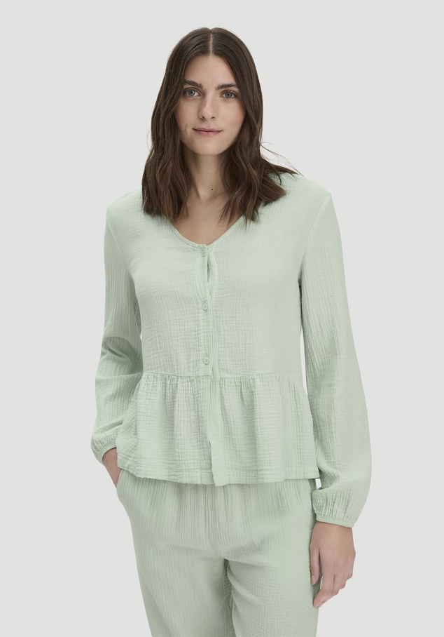 Musselin Pyjamabluse PURE COMFORT aus reiner Bio-Baumwolle