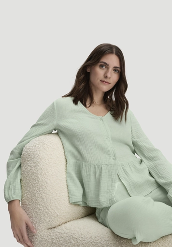 Muslin pajama blouse PURE COMFORT made from pure organic cotton - 1