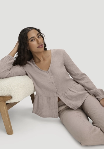 Musselin Pyjamabluse PURE COMFORT aus reiner Bio-Baumwolle - 2