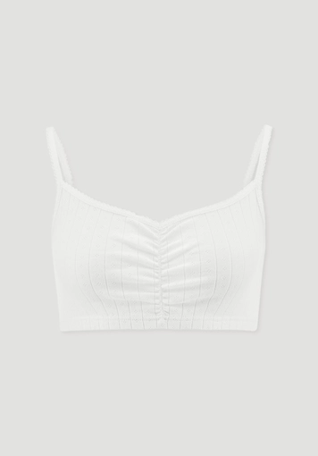 Pointelle bustier PURE COTTON made from pure organic cotton