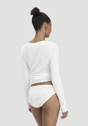 Pointelle Slip Regular Cut PURE COTTON made from pure organic cotton - 1