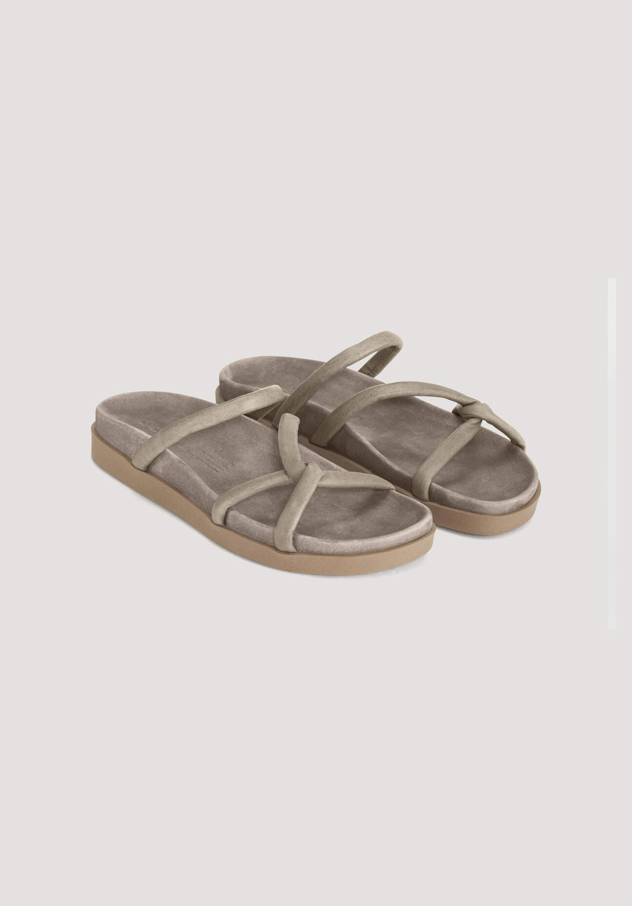 Thumbnail - hessnatur Damen Pantolette aus Nubuk-Leder - grau - Größe 41