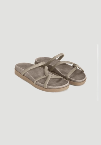 Pantolette aus Nubuk-Leder