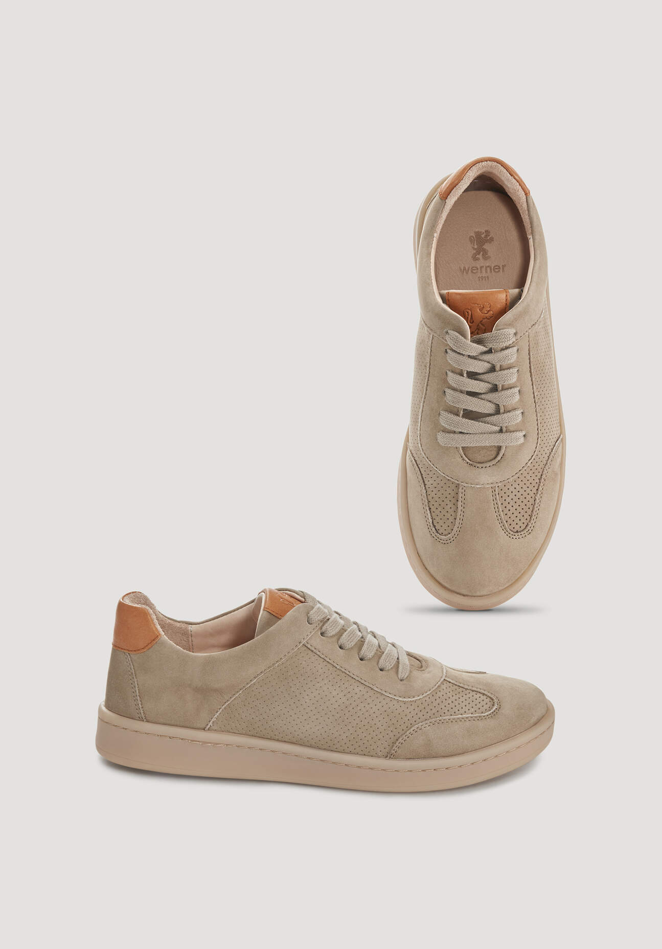 hessnatur Damen Baseball Sneaker aus chromfrei gegerbtem Leder - braun Größe 38