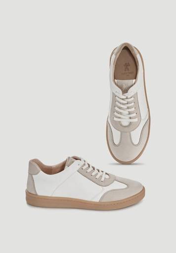 Court sneakers made of chrome-free tanned leather - 0
