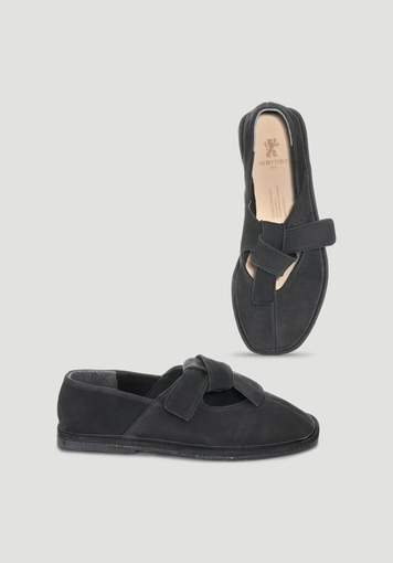 Ballerina aus Nubuk-Leder - 1