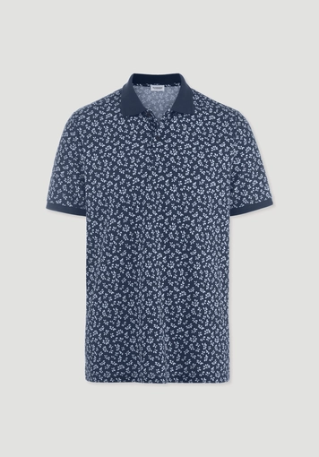 Print Piqué Polo Relaxed aus reiner Bio-Baumwolle Print Piqué Polo Relaxed aus reiner Bio-Baumwolle