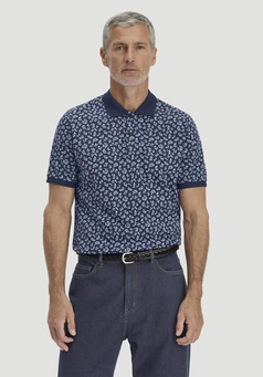 Print Piqué Polo Relaxed aus reiner Bio-Baumwolle