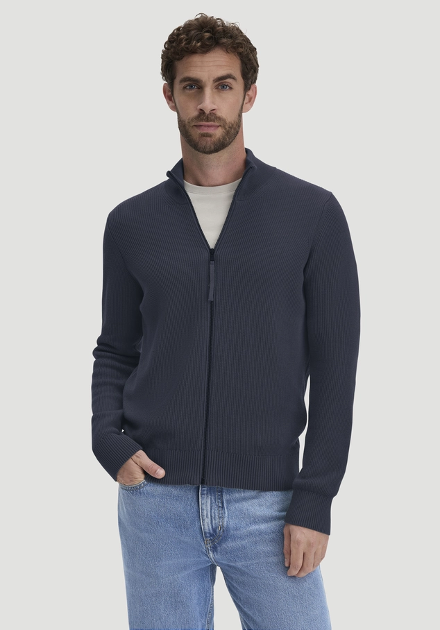 Knitted jacket Regular made of pure organic cotton
