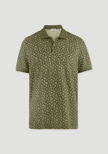 Print Piqué Polo Relaxed made from pure organic cotton - 4