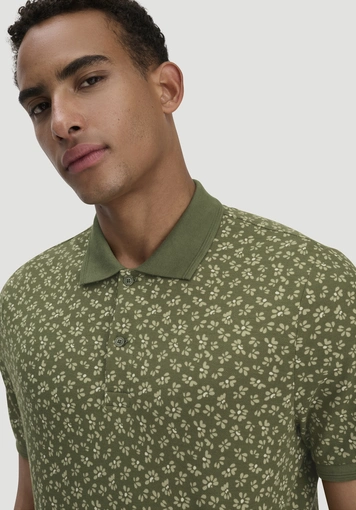 Print Piqué Polo Relaxed made from pure organic cotton - 3