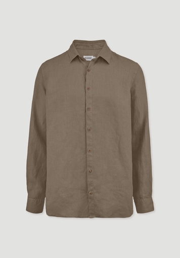 Regular shirt made of pure linen