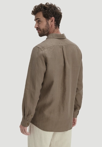 Regular shirt made of pure linen - 2