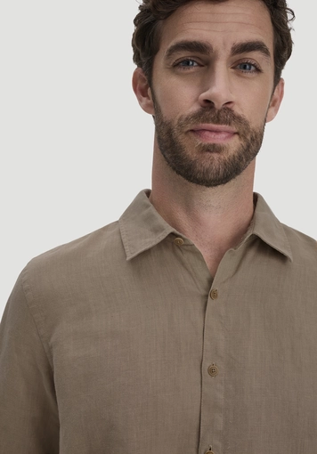 Regular shirt made of pure linen - 3