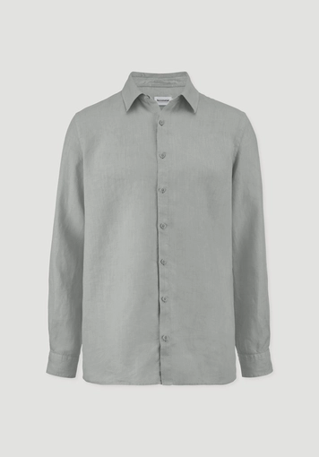 Regular shirt made of pure linen - 4
