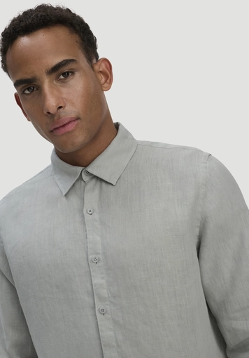Regular shirt made of pure linen - 3