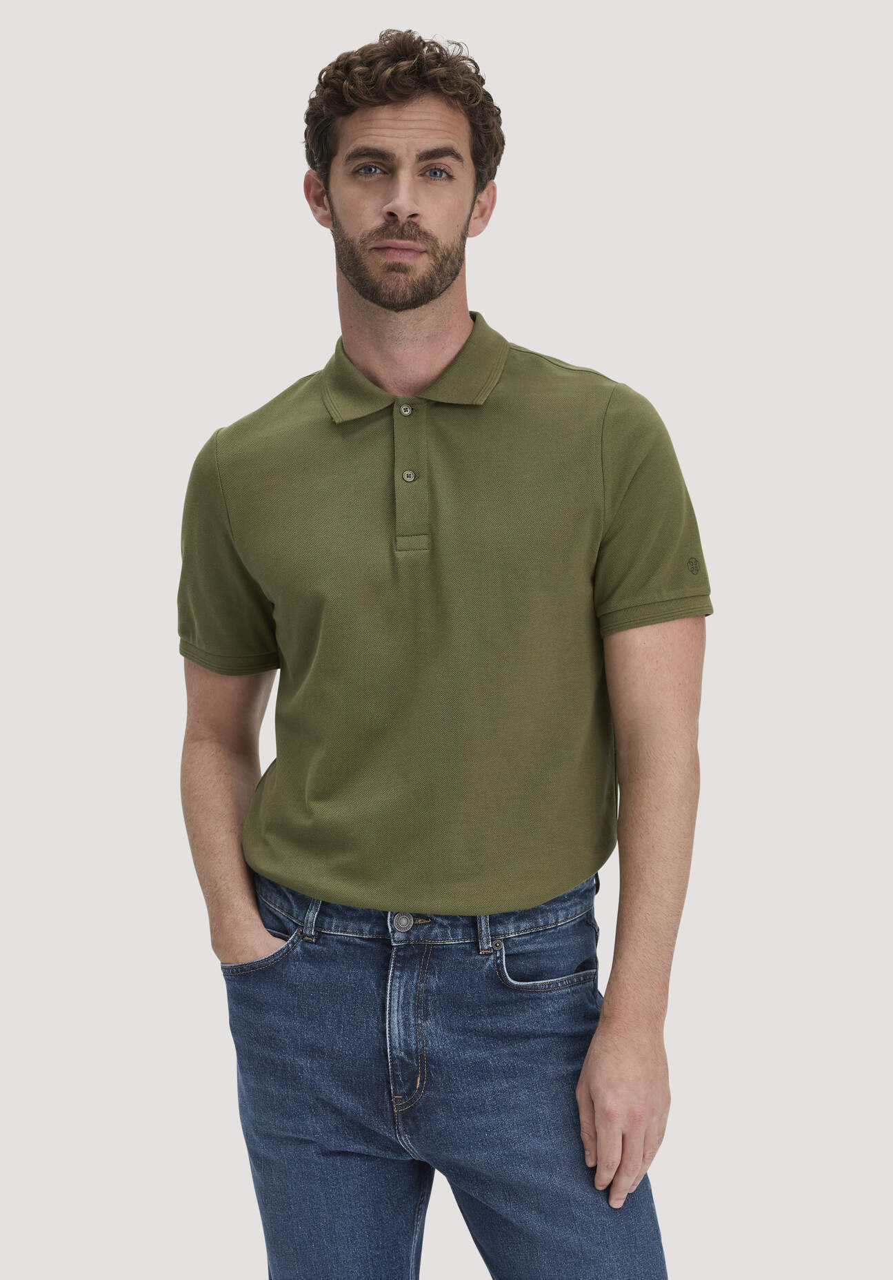 hessnatur Herren Piqué Polo Regular aus Bio-Baumwolle - grün Größe 52
