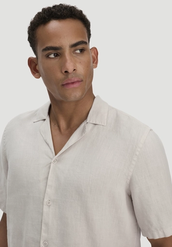 Resort shirt short sleeve regular made of pure linen - 3