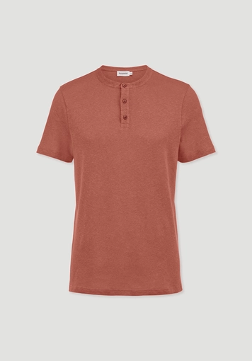 Henley T-Shirt Regular made of linen and organic cotton - 4