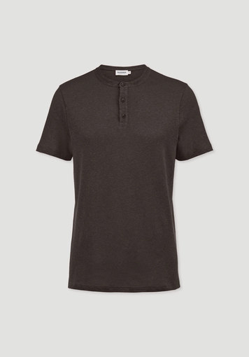 Henley T-Shirt Regular made of linen and organic cotton - 5