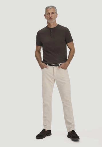 Henley T-Shirt Regular made of linen and organic cotton - 1