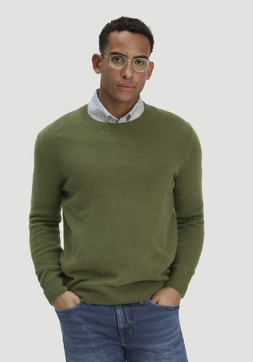 Strick Pullover Regular aus Bio-Merinowolle mit Bio-Baumwolle - 0