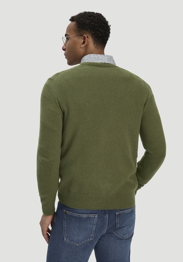 Regular knit sweater made of organic merino wool with organic cotton - 2
