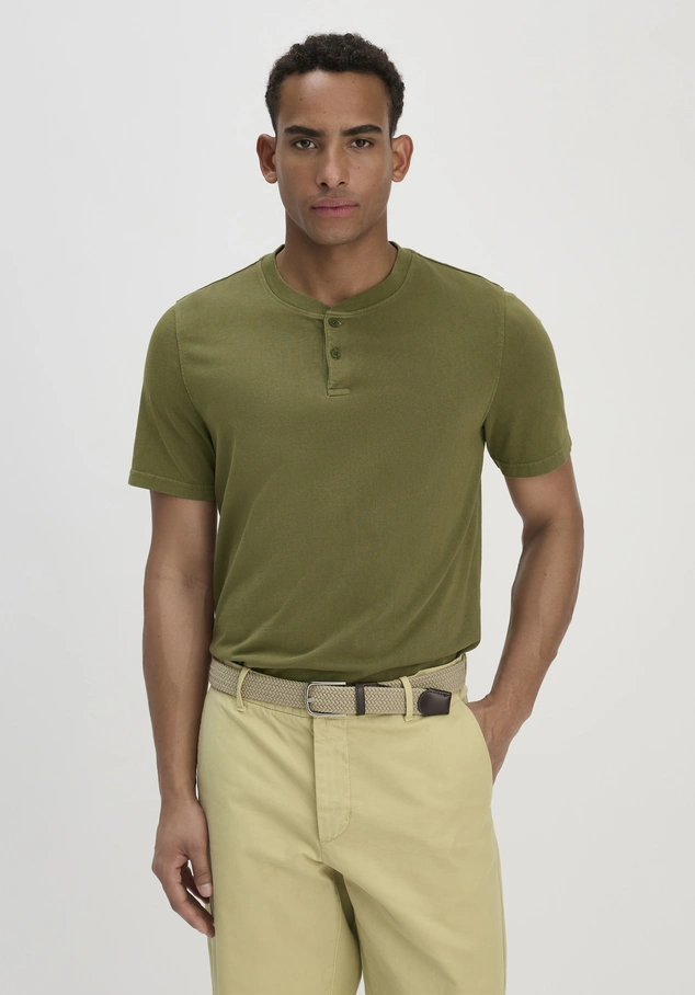 Heavy Jersey Henley Shirt Relaxed aus reiner Bio-Baumwolle