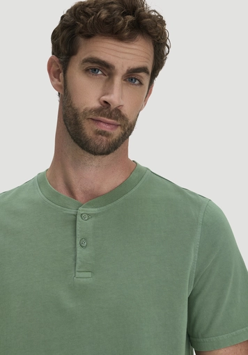 Heavy Jersey Henley Shirt Relaxed aus reiner Bio-Baumwolle - 3