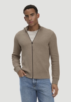Knitted jacket Regular made of pure organic cotton