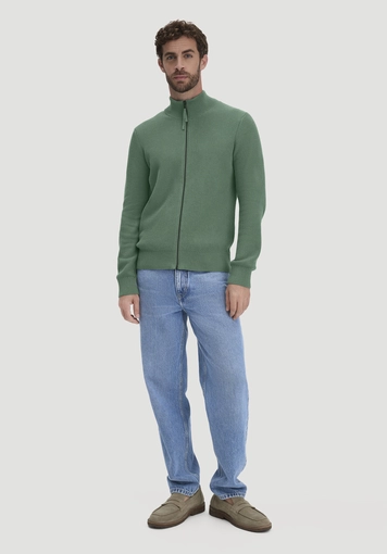 Strick Jacke Regular aus reiner Bio-Baumwolle - 1