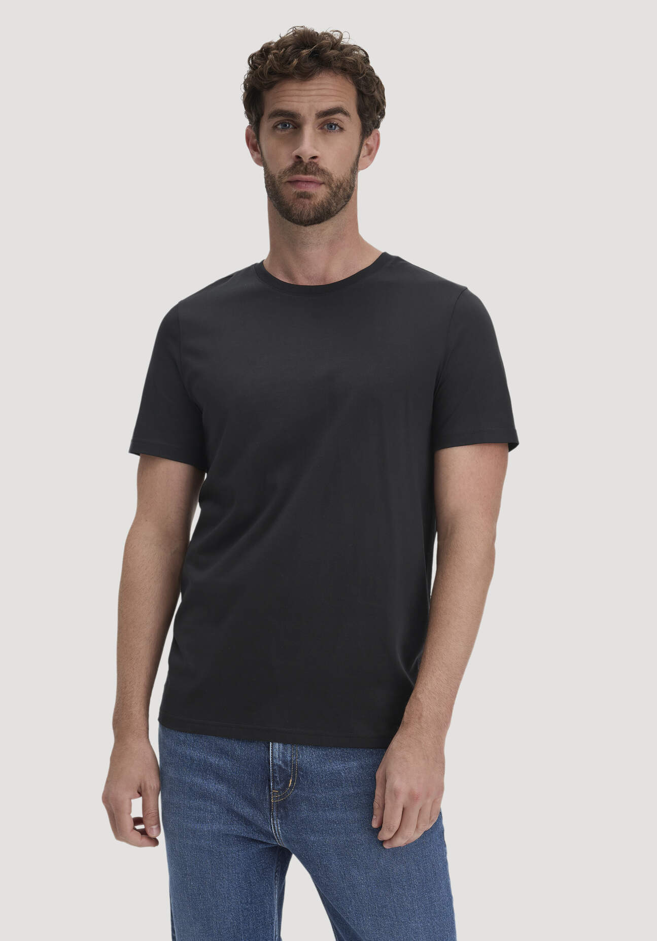 hessnatur Herren T-Shirt Regular aus Regenerative Organic Cotton (ROC) - schwarz Größe 54