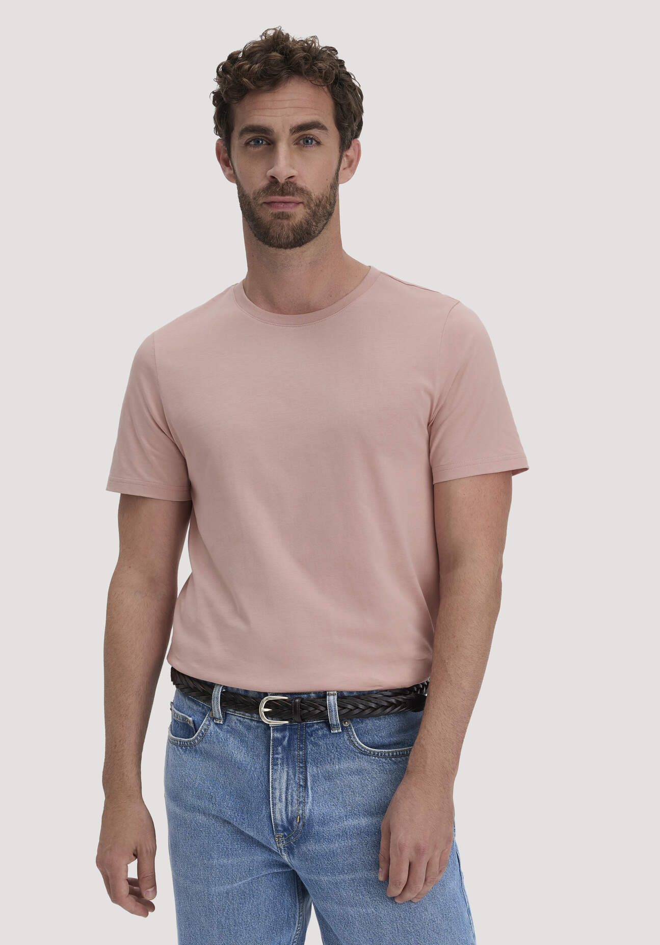 hessnatur Herren T-Shirt Regular aus Regenerative Organic Cotton (ROC) - rosa Größe 50