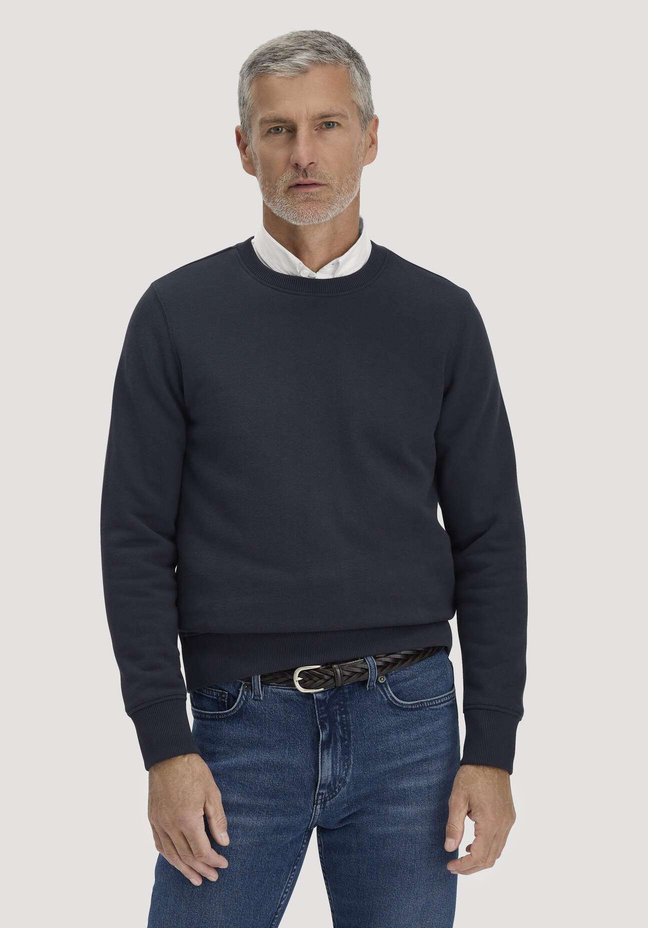 hessnatur Herren Sweatshirt Regular aus Bio-Baumwolle - blau Größe XL