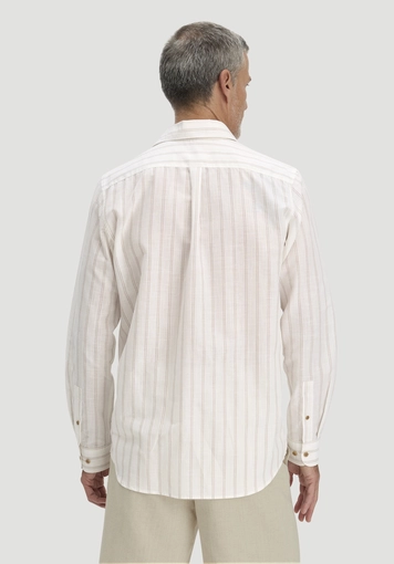 Striped shirt, regular size, made from organic cotton with linen - 2