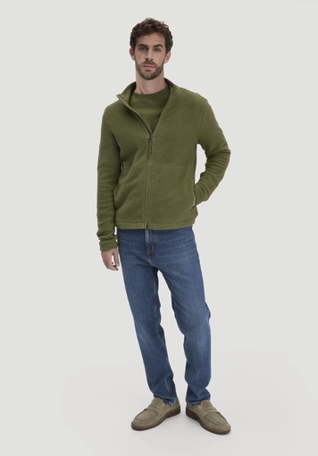 Fleece Jacke Slim aus reiner Bio-Baumwolle - 1