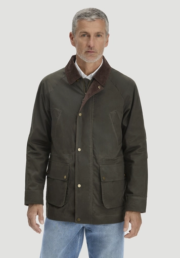 Regular wax jacket made from pure organic cotton - 0