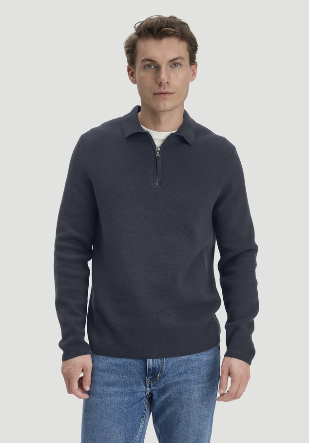 Milano Strick Polo Regular aus Bio-Baumwolle und Bio-Schurwolle