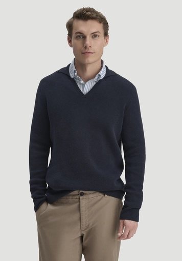 Milano Strick Polo Regular aus Leinen mit Bio-Baumwolle und LENZING™ ECOVERO™ Viskose - 0
