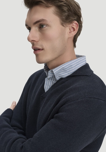 Milano Knit Polo Regular made from linen with organic cotton and LENZING™ ECOVERO™ viscose - 3
