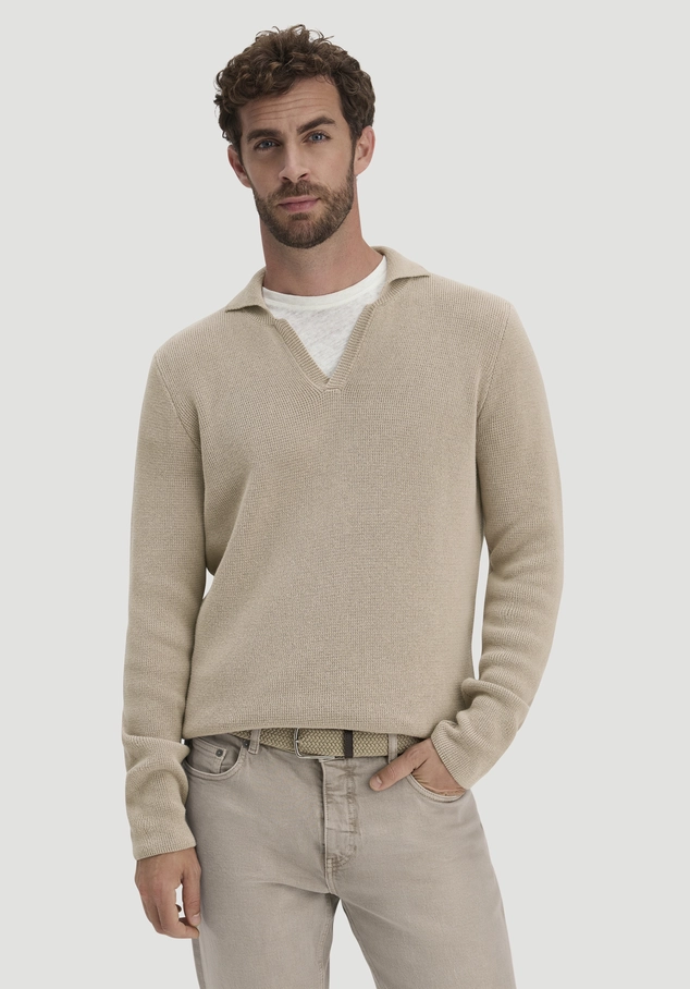Milano Knit Polo Regular made from linen with organic cotton and LENZING™ ECOVERO™ viscose