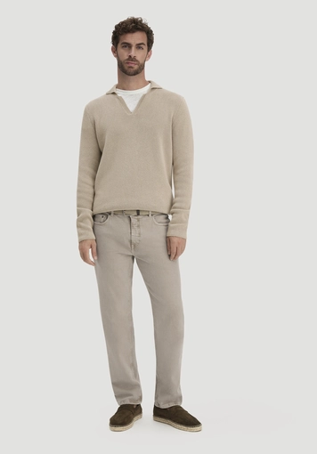 Milano Knit Polo Regular made from linen with organic cotton and LENZING™ ECOVERO™ viscose - 1