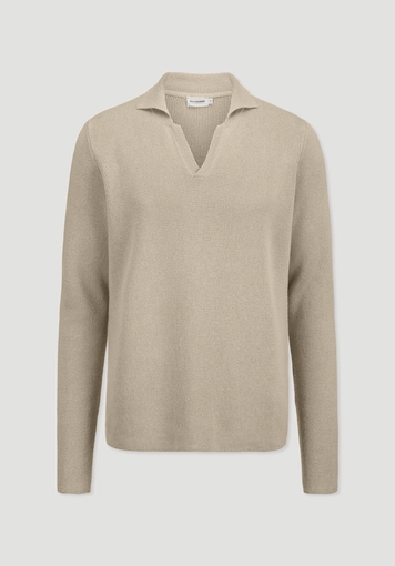 Milano Knit Polo Regular made from linen with organic cotton and LENZING™ ECOVERO™ viscose