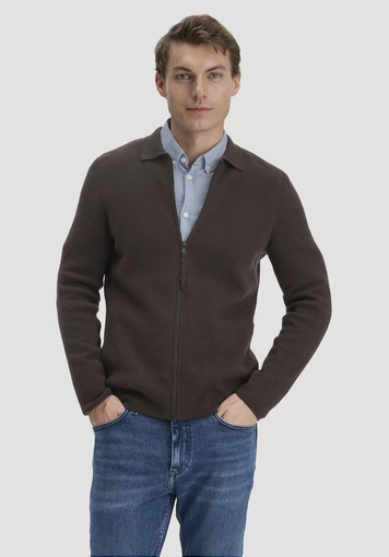 Milano Strick Jacke Regular aus Bio-Baumwolle mit Bio-Merinowolle - 0