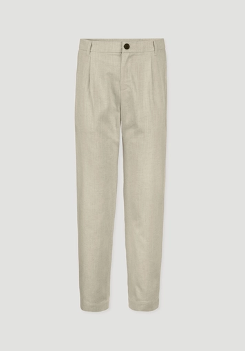 RON Relaxed trousers made from organic cotton with linen