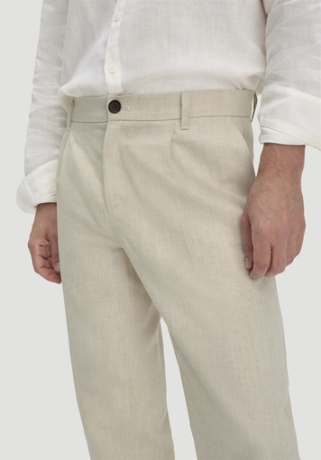 RON Relaxed trousers made from organic cotton with linen - 2