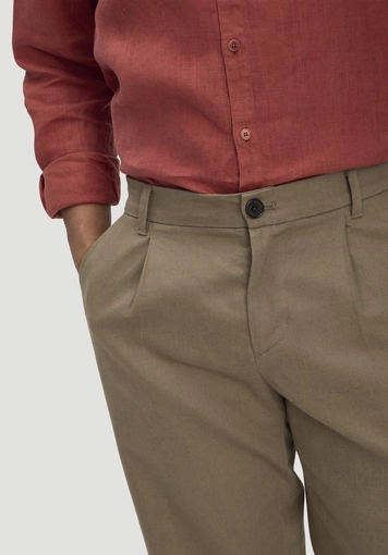 RON Relaxed trousers made from organic cotton with linen - 2