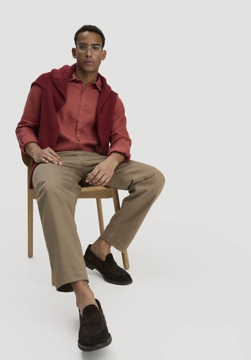 RON Relaxed trousers made from organic cotton with linen - 3
